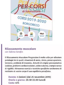 Immagine ricavata dalla brochure di presentazione dei corsi culturali Borgoricco 2019/2020